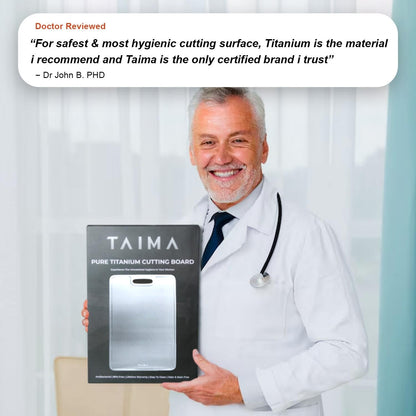 Planche à découper en titane pur certifié Taima®