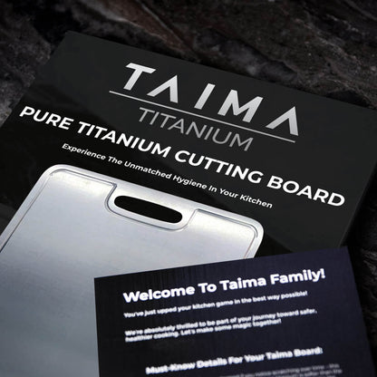 Planche à découper en titane pur certifié Taima®